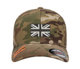 Embroidered Flexfit Yupong Cap Black & White Union Flag