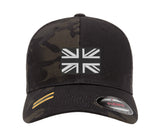 Embroidered Flexfit Yupong Cap Black & White Union Flag