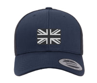 Embroidered Flexfit Yupong Cap Black & White Union Flag