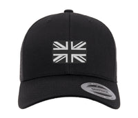 Embroidered Flexfit Yupong Cap Black & White Union Flag