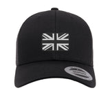 Embroidered Flexfit Yupong Cap Black & White Union Flag