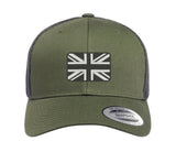 Embroidered Flexfit Yupong Cap Black & White Union Flag