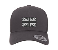 Embroidered Flexfit Yupong Cap Black & White Union Flag