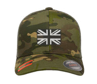 Embroidered Flexfit Yupong Cap Black & White Union Flag