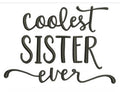 Coolste Schwester aller Zeiten – Gesticktes Logo/Design – Wähle dein Kleidungsstück
