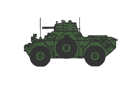 Gepanzertes Kampffahrzeug AFV Scout Car Frettchen Besticktes Design - Wähle dein Kleidungsstück