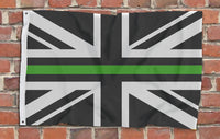 Thin Green Line / EMT Ambulance Paramedic - Fully Printed Flag