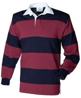 Embroidered - Stripe Long Sleeve Rugby Shirt