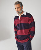 Embroidered - Stripe Long Sleeve Rugby Shirt