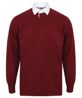 Embroidered - Plain Long Sleeve Rugby Shirt