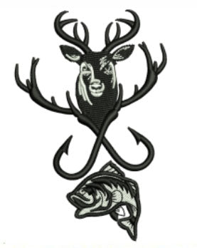 Jagd- / Angel- / Schießsaison - Gesticktes Logo / Design / Motiv - Wähle dein Kleidungsstück
