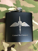 Engraved / Personalised Hipflask 6oz Matte Black