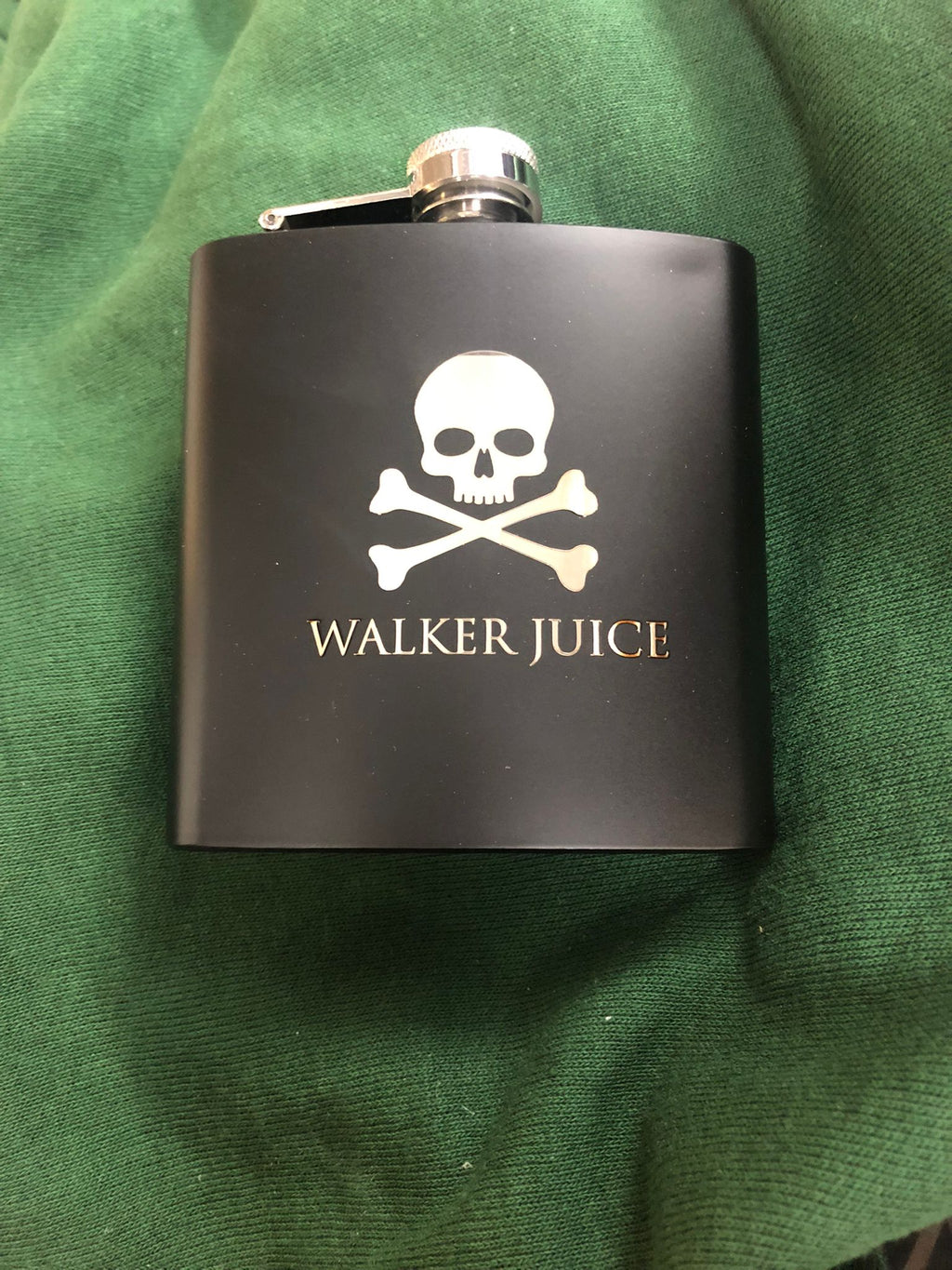 Engraved / Personalised Hipflask 6oz Matte Black
