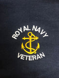 Royal Navy Veteran - Gesticktes Design - Wählen Sie Ihr Kleidungsstück