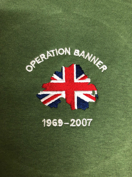 Operation Banner / Northern Ireland - Embroidered Logo / Design / Motif - Choose your Garment