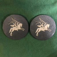 Regimental Personalised Engraved Slate Coasters - Pegasus / 16x / 16 Brigade 005