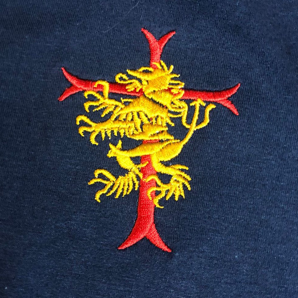 Gold Squadron – Dreizack der US Navy Seals – Gesticktes Logo/Design/Motiv – Wähle dein Kleidungsstück