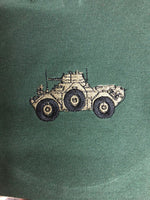 Armoured Fighting Vehicle AFV Scout Car Ferret Embroidered Design - Choose your Garment