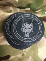 Unit Personalised Engraved Slate Coasters - Mess Dinner Logo Coasters