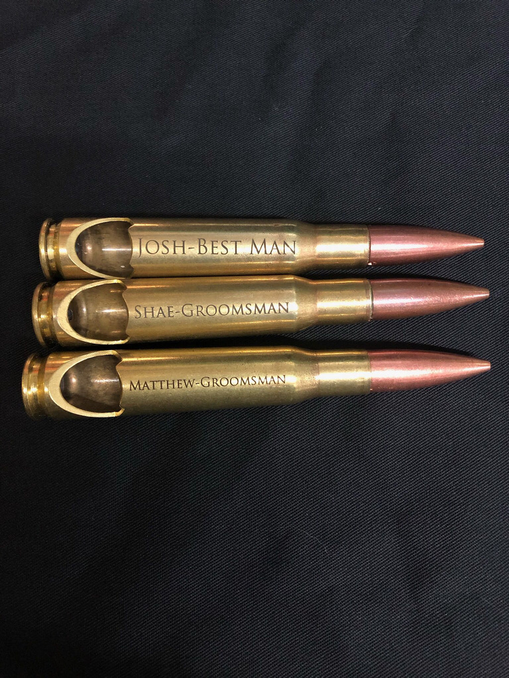 Gravierter / personalisierter Flaschenöffner mit .50 Cal Maschinengewehrkugel