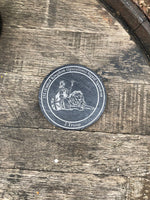 Premium  Personalised Engraved - Natural Slate Coasters  - 10cm Dia - Regimental Dinner