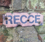 Recce Holzschild