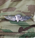 USA USMC Navy 'Silber' Amerikanischer Fallschirmspringer Sprungflügel Para Airborne Metall Brosche