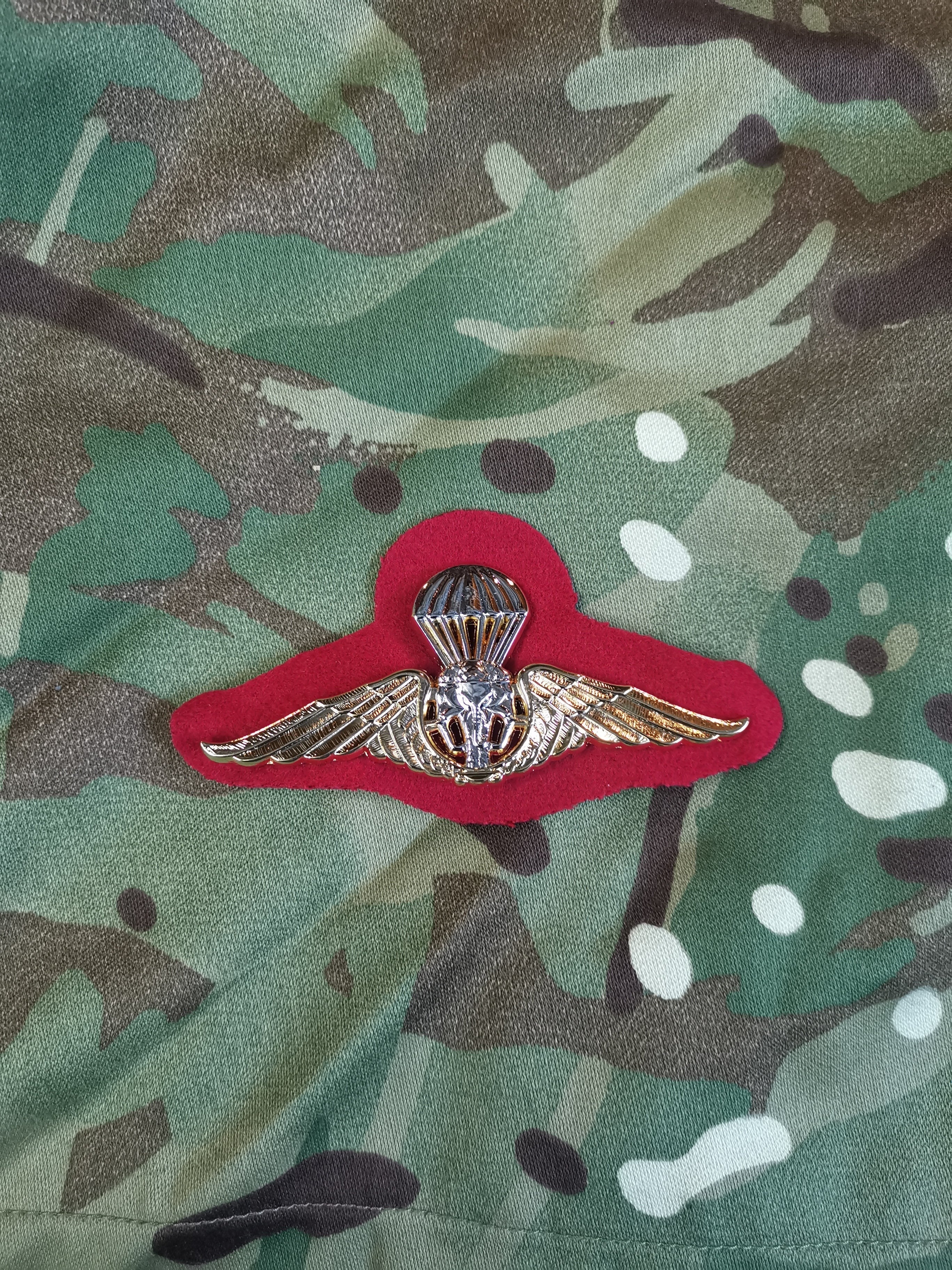 Thailändisches / thailändisches Airborne-Fallschirmspringer-Sprungflügel-Metallabzeichen