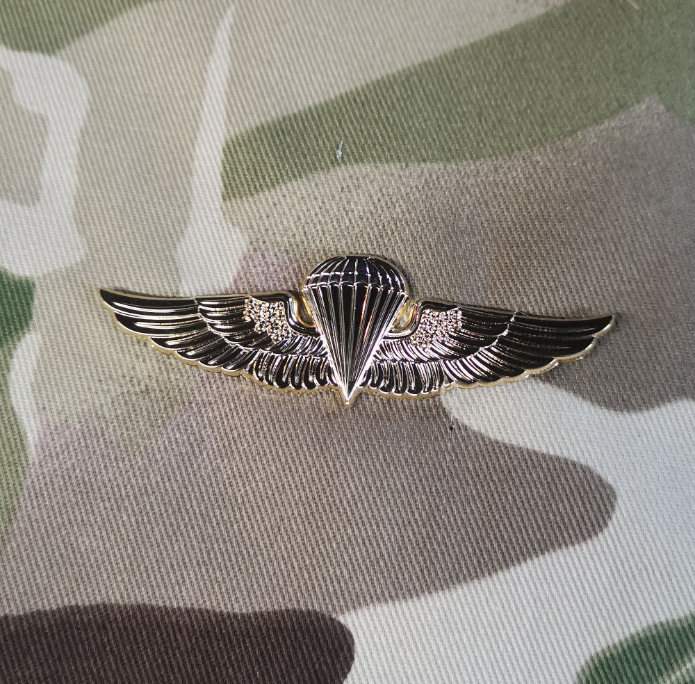 USA USMC Navy 'Gold' Amerikanischer Fallschirmspringer Sprungflügel Para Airborne Metall Brosche