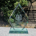 Gravierter Jade-Diamant-Rahmen-Award – Kostenlose Gravur / Ihr Design