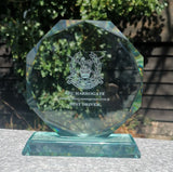 Engraved Jade Facet Round Award - Free Engraving / Your Design