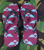 Printed Flip Flops - Airborne Parachutist Wings patterned design