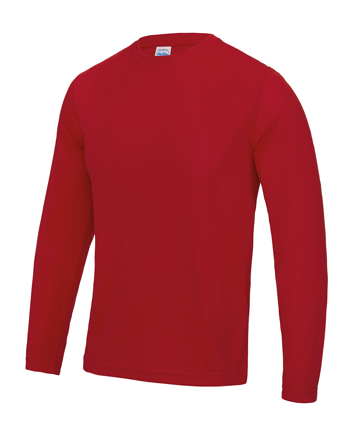 Besticktes, langärmliges Just Cool-Sport-T-Shirt für Erwachsene mit Feuchtigkeitsableitung