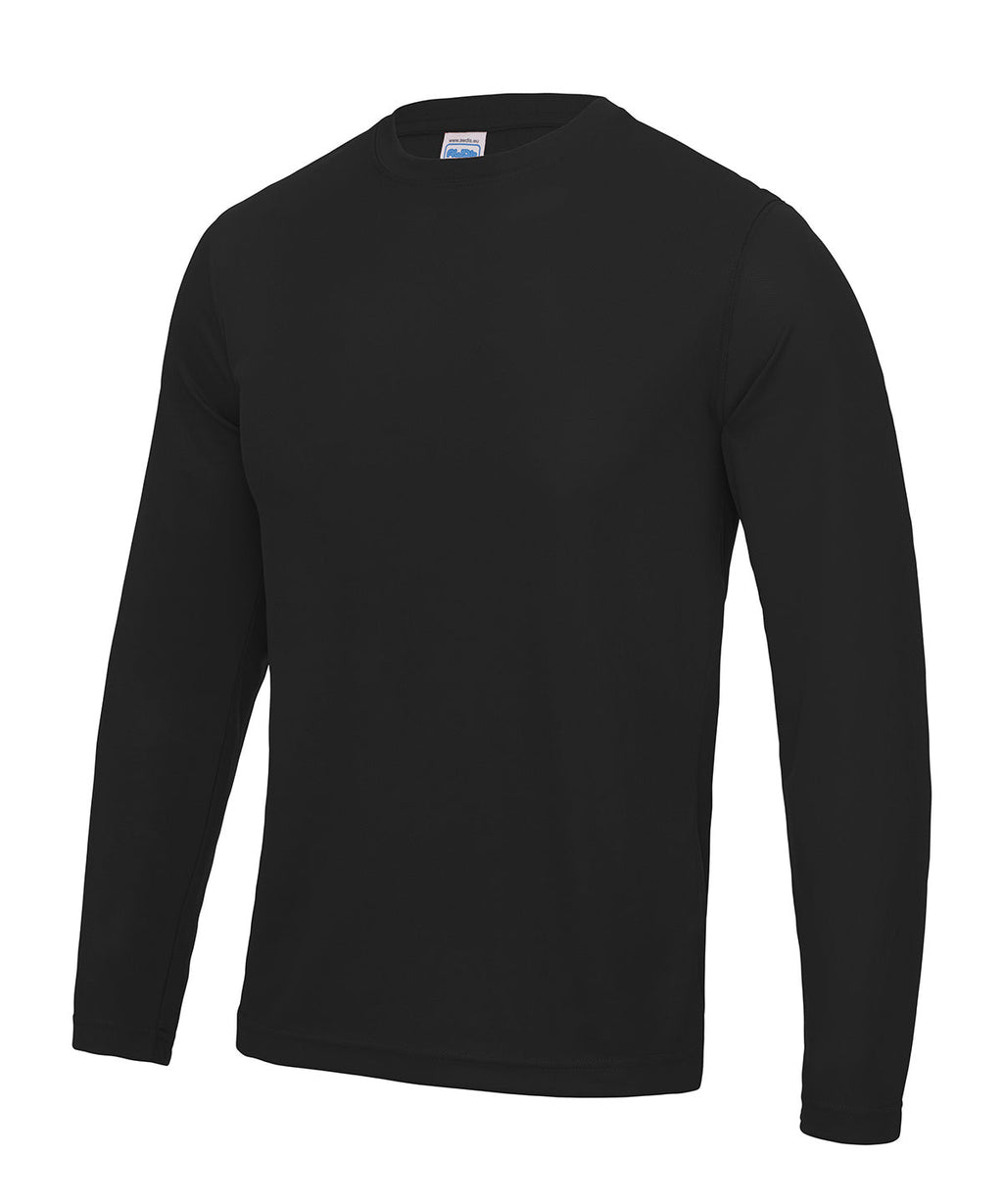 Besticktes, langärmliges Just Cool-Sport-T-Shirt für Erwachsene mit Feuchtigkeitsableitung