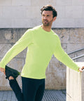 Besticktes, langärmliges Just Cool-Sport-T-Shirt für Erwachsene mit Feuchtigkeitsableitung