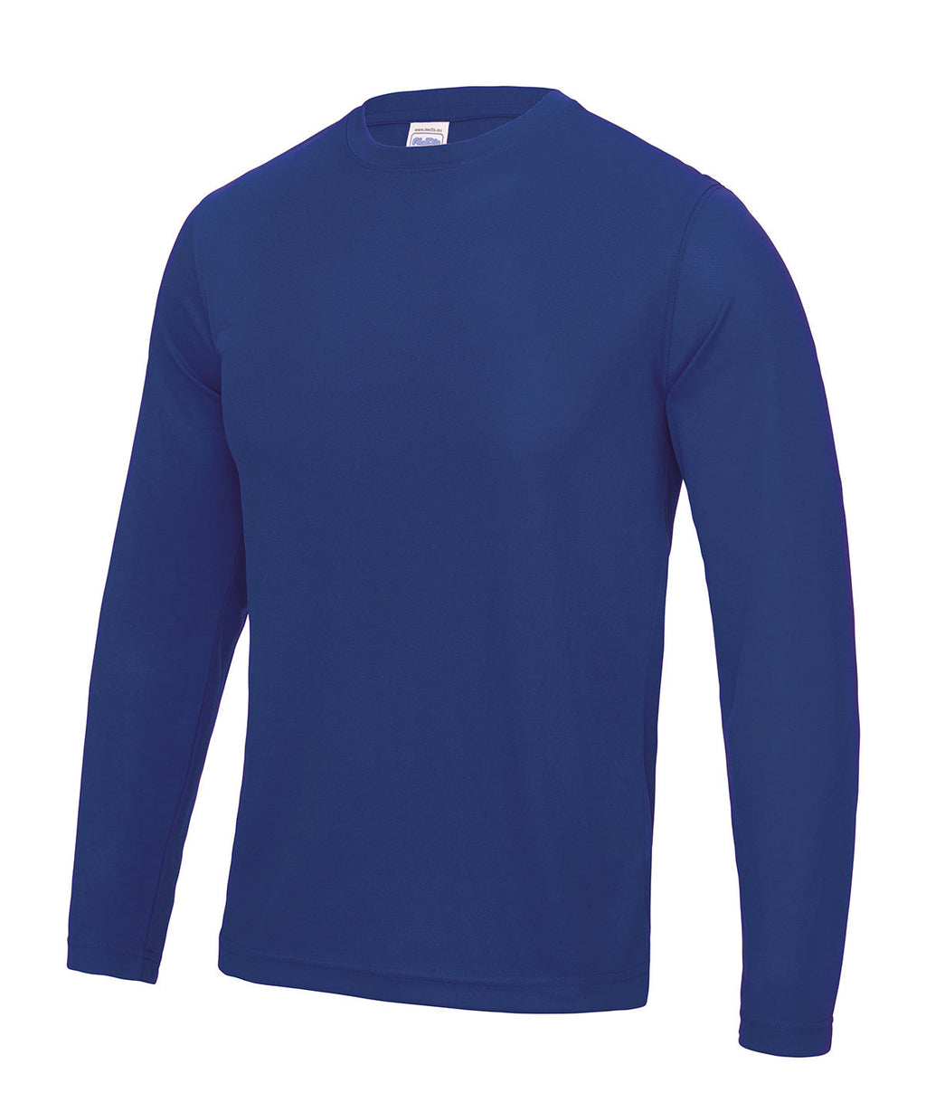 Besticktes, langärmliges Just Cool-Sport-T-Shirt für Erwachsene mit Feuchtigkeitsableitung