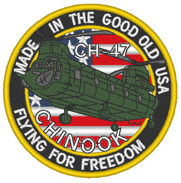 Chinoock CH47 / Made in the USA  - Embroidered - Choose your Garment