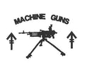 Gesticktes Logo / Motiv - Wähle dein Kleidungsstück - Maschinengewehre