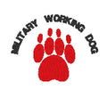 Militärischer Arbeitshund MWD K9 - Gesticktes Design - Wähle dein Kleidungsstück