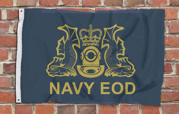 Royal Navy (EOD) Bomb Disposal Diver - Fully Printed Flag