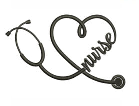 Nurse Stethoscope - Embroidered Logo / Design / Motif - Choose your Garment