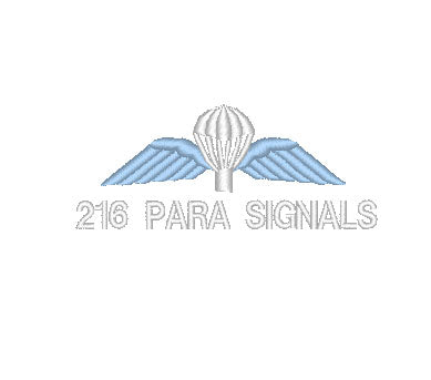 Gesticktes Design – Wählen Sie Ihr Kleidungsstück – 216 Para Signal Squadron Airborne Parachutist Wings