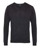 Embroidered - V Neck Knitted Jumper / Jumper