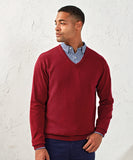 Embroidered - V Neck Knitted Jumper / Jumper