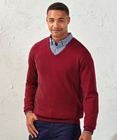 Embroidered - V Neck Knitted Jumper / Jumper