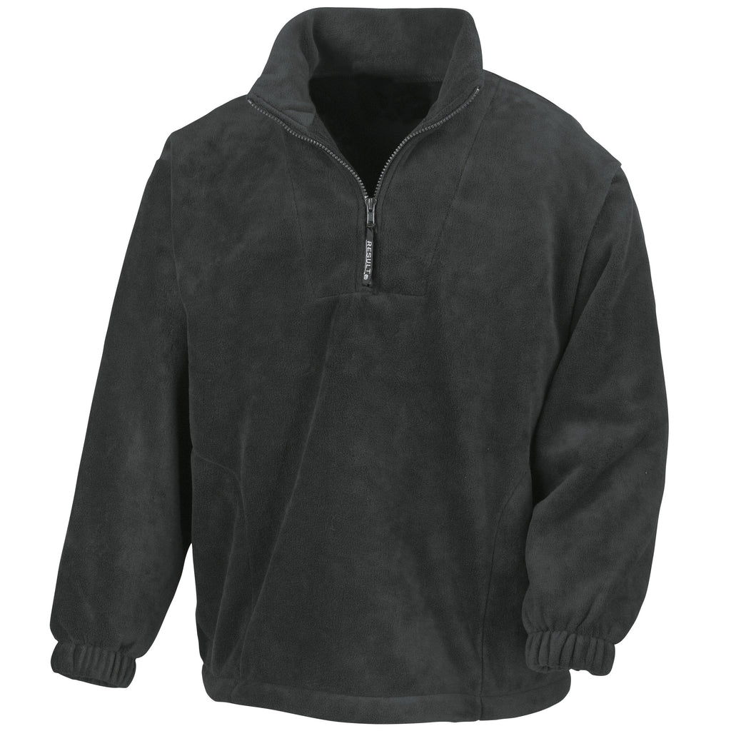 Bestickte Fleecejacke mit 1/4-Reißverschluss
