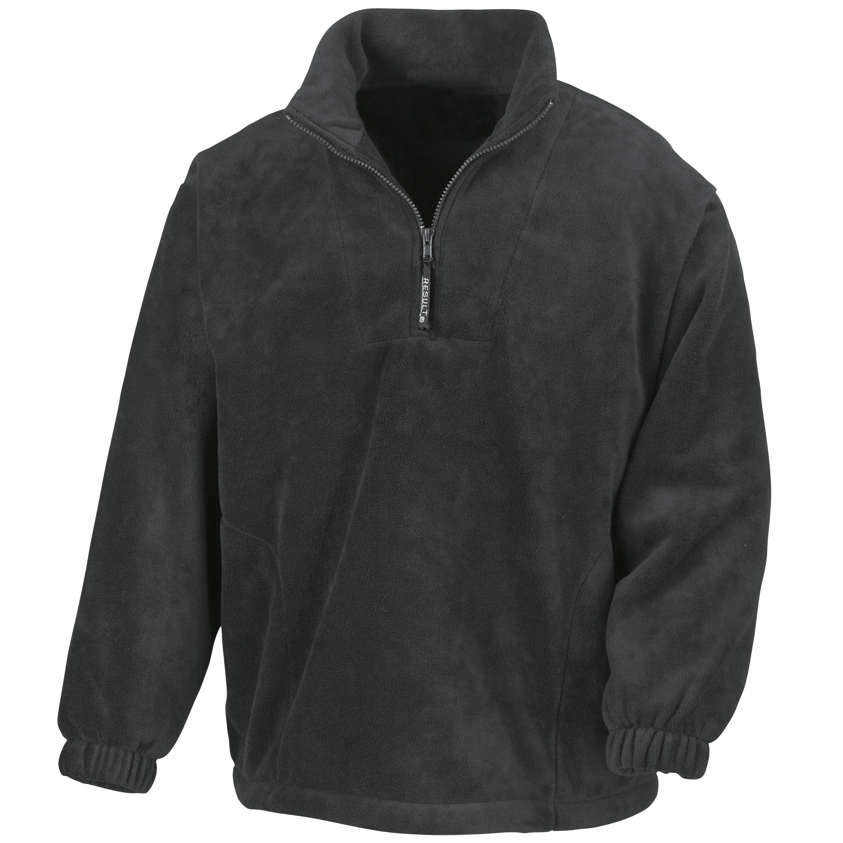 Bestickte Fleecejacke mit 1/4-Reißverschluss