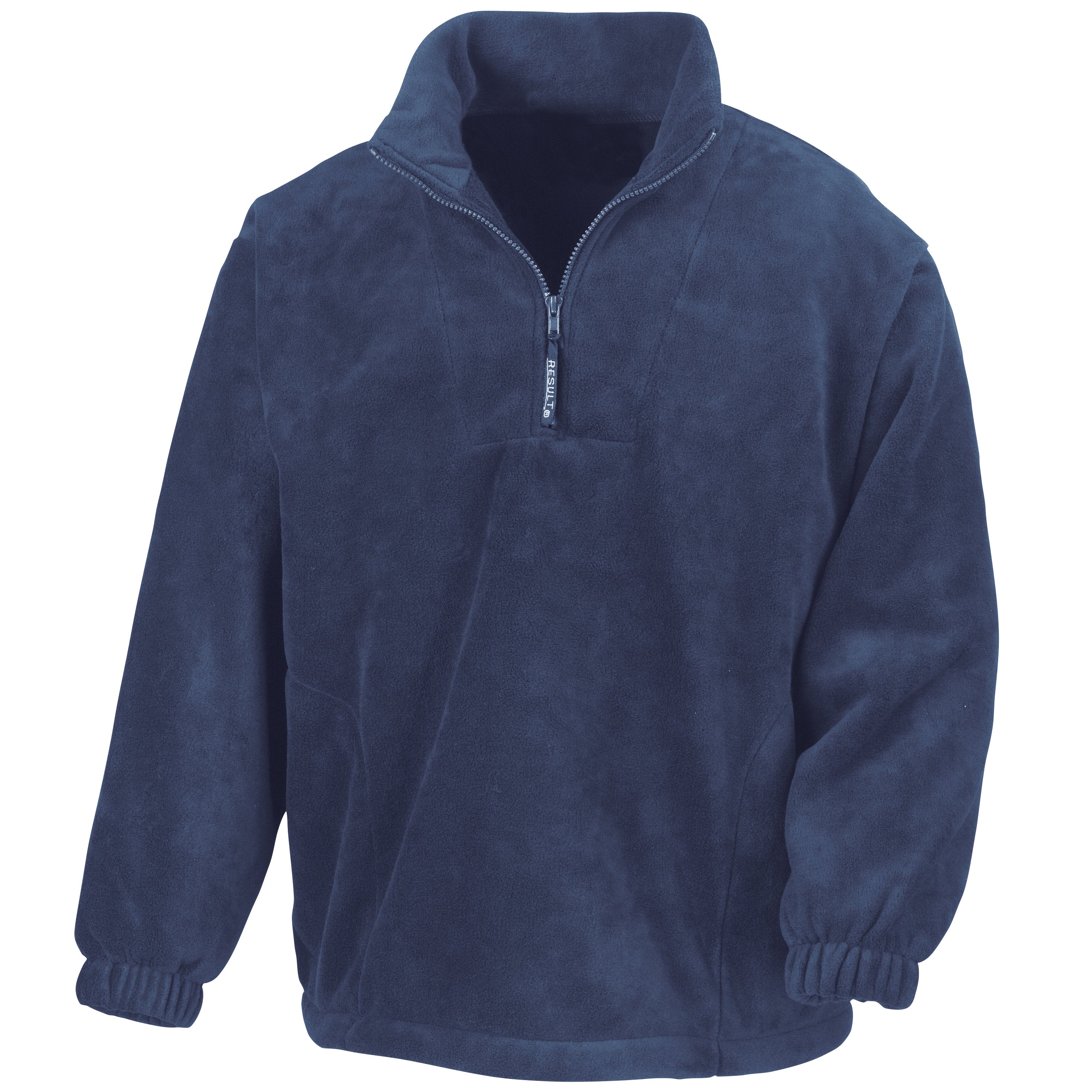 Bestickte Fleecejacke mit 1/4-Reißverschluss