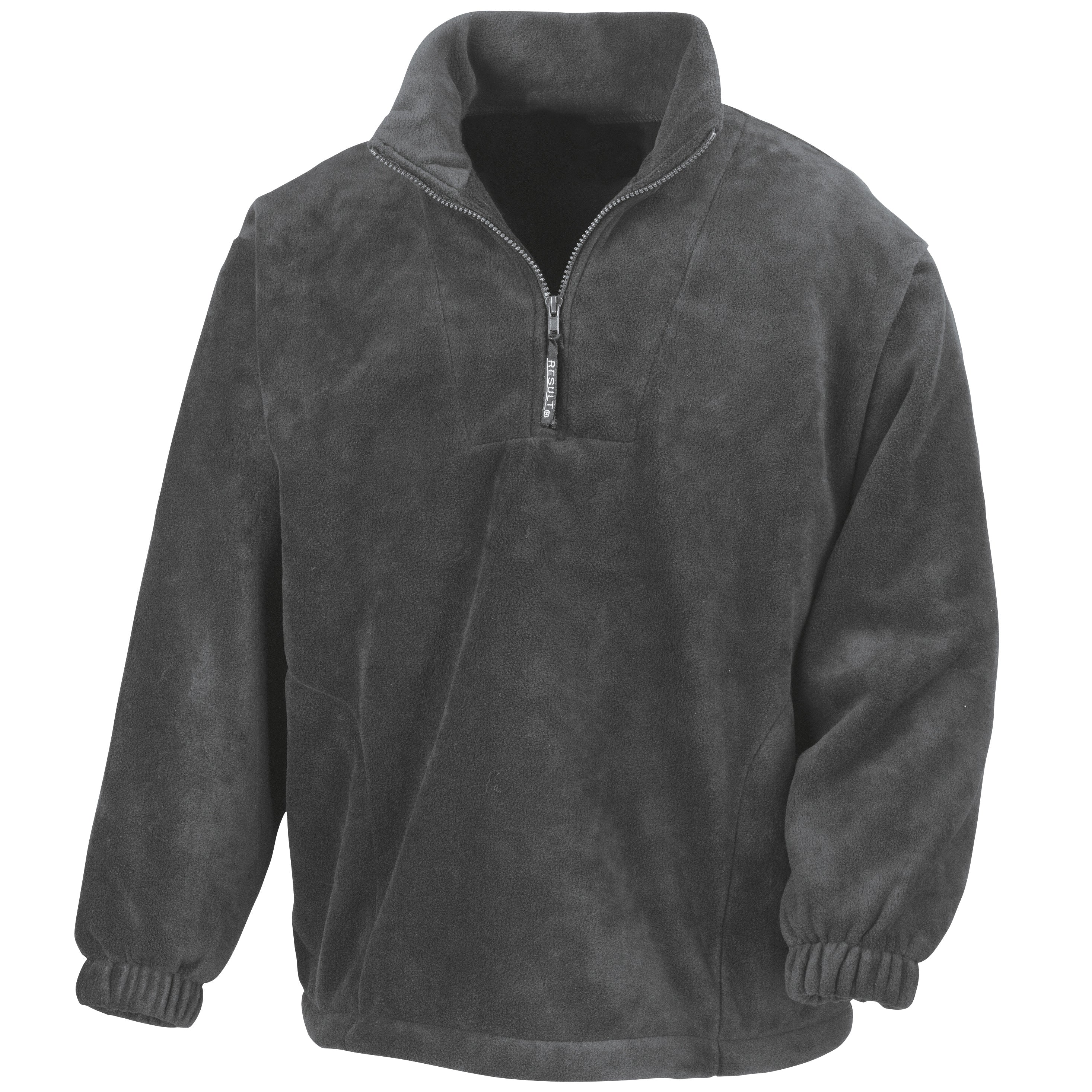 Bestickte Fleecejacke mit 1/4-Reißverschluss