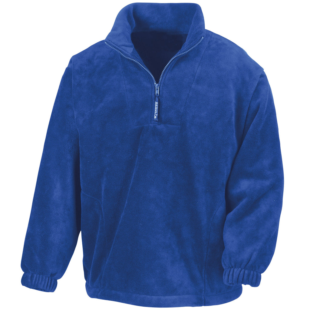 Bestickte Fleecejacke mit 1/4-Reißverschluss